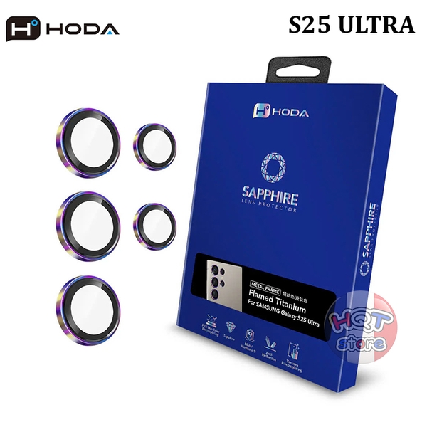 Ốp viền kính bảo vệ 5 Camera Hoda Sapphire cho S25 Ultra
