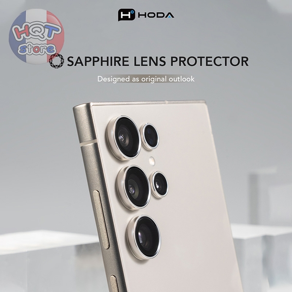 Ốp viền kính bảo vệ 5 Camera Hoda Sapphire cho S25 Ultra