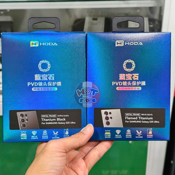 Ốp viền kính bảo vệ 5 Camera Hoda Sapphire cho S25 Ultra