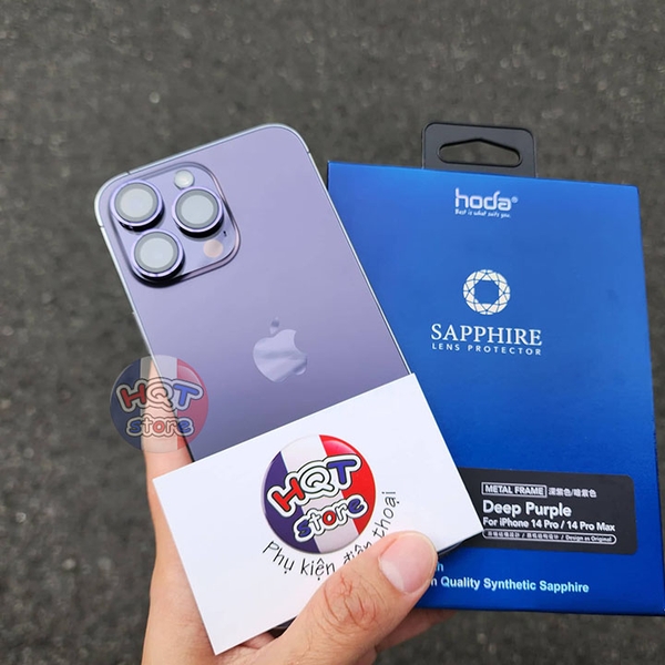 Ốp viền kính bảo vệ Camera Hoda Sapphire IPhone 14 Pro Max / 14 Pro