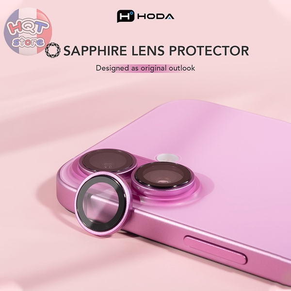 Ốp viền kính bảo vệ Camera Hoda Sapphire IPhone 16 Plus / 16