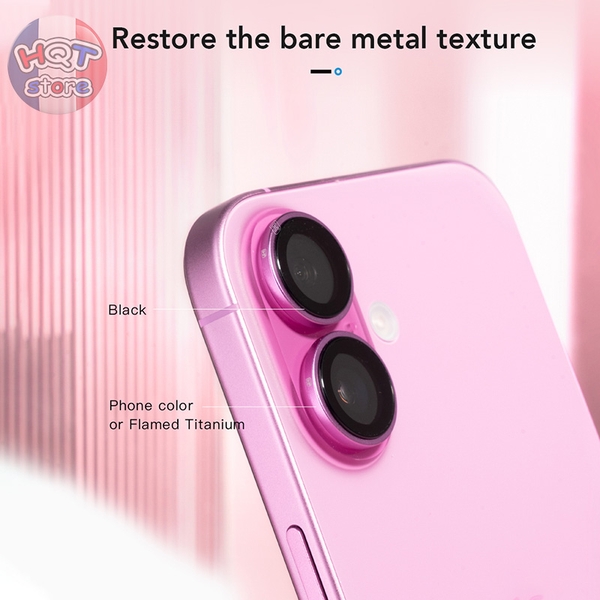 Ốp viền kính bảo vệ Camera Hoda Sapphire IPhone 16 Plus / 16