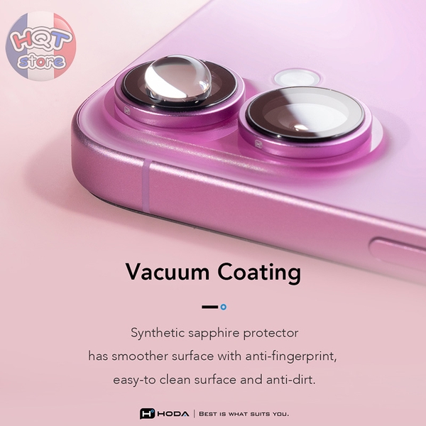 Ốp viền kính bảo vệ Camera Hoda Sapphire IPhone 16 Plus / 16