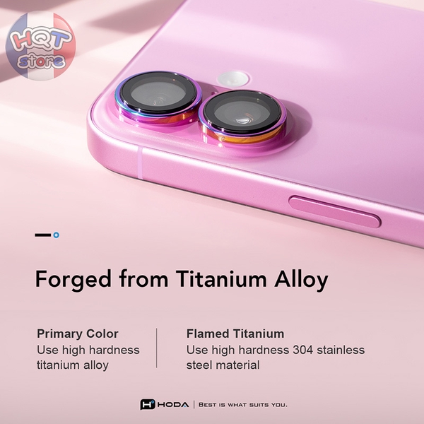 Ốp viền kính bảo vệ Camera Hoda Sapphire IPhone 16 Plus / 16