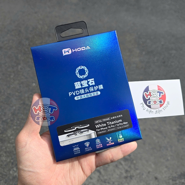 Ốp viền kính bảo vệ Camera Hoda Sapphire IPhone 16 Pro Max / 16 Pro