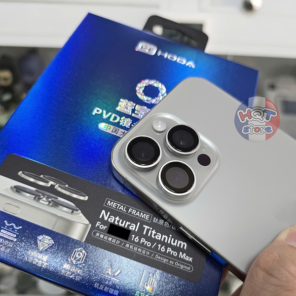 Ốp viền kính bảo vệ Camera Hoda Sapphire IPhone 16 Pro Max / 16 Pro