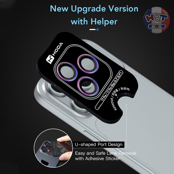 Ốp viền kính bảo vệ Camera Hoda Sapphire iPhone 17 Pro Max / 17 Pro