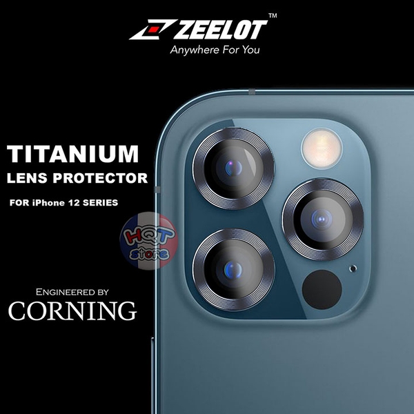 Ốp viền kính bảo vệ Camera ZEELOT Titanium IPhone 12 Pro Max / 12 Pro