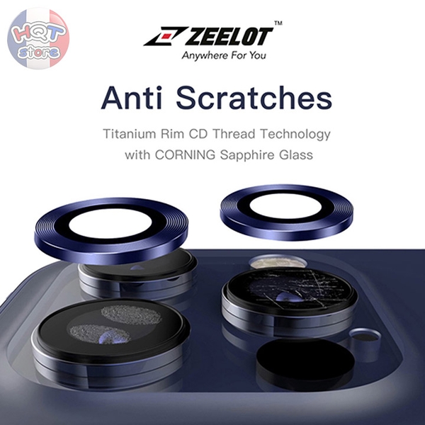 Ốp viền kính bảo vệ Camera ZEELOT Titanium IPhone 12 Pro Max / 12 Pro