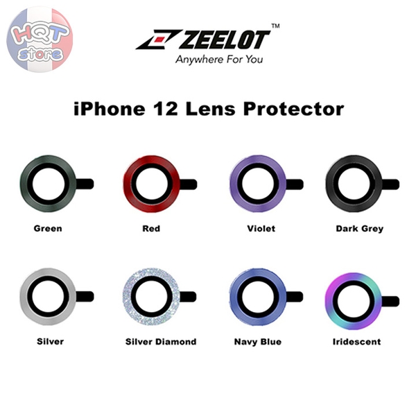 Ốp viền kính bảo vệ Camera ZEELOT Titanium IPhone 12 Pro Max / 12 Pro