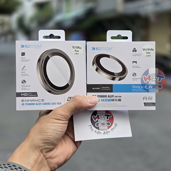 Ốp viền kính Camera Kuzoom AR IPhone 16 Pro Max / 16Pro / 16 Plus / 16