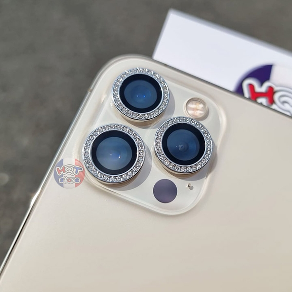 Ốp viền kính Camera đính đá Kuzoom Crystal IPhone 12 Pro Max / 12 Pro
