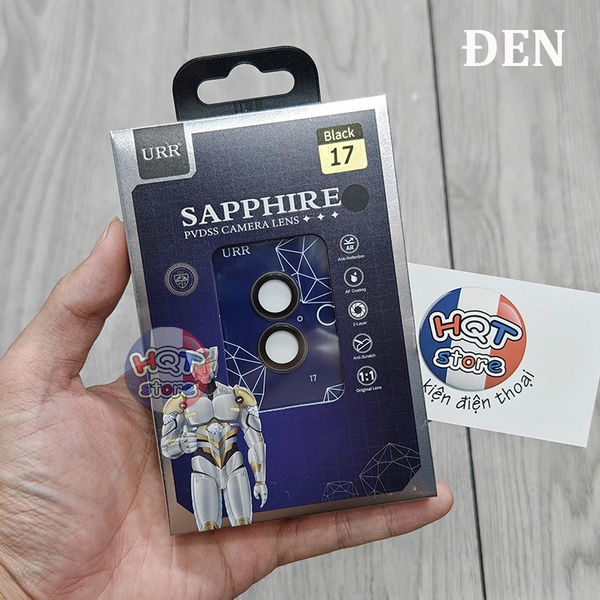 Ốp viền kính Camera URR Sapphire GIA iPhone 17 Pro Max / 17 Pro / 17