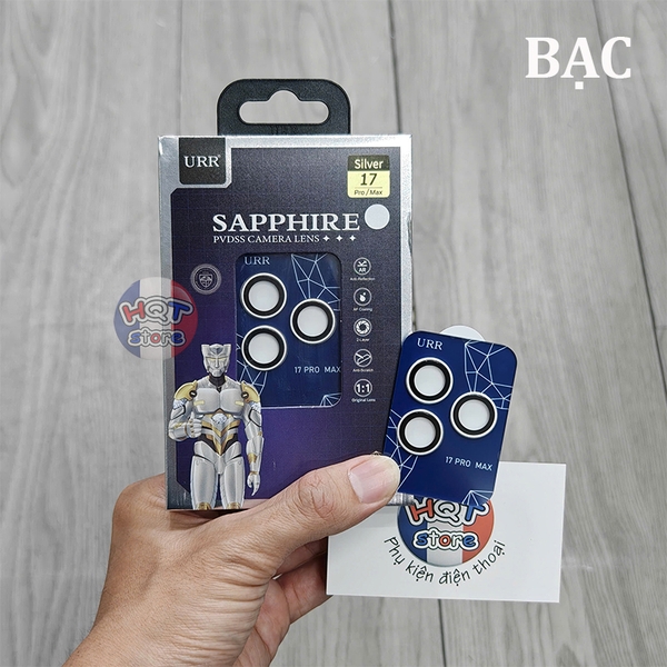 Ốp viền kính Camera URR Sapphire GIA iPhone 17 Pro Max / 17 Pro / 17