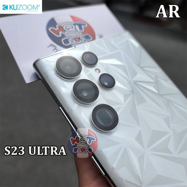 Ốp viền kính trong suốt 5 Camera Kuzoom AR Transparent cho S23 Ultra