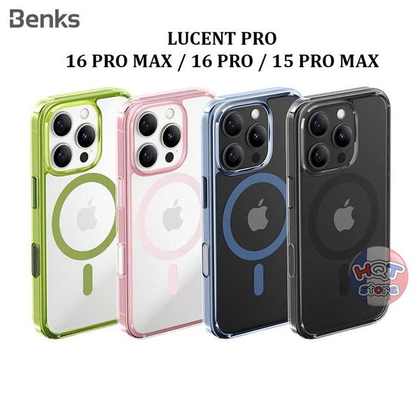 Ốp lưng Benks Lucent Pro cho iPhone 16 Pro Max / 16 Pro / 15 Pro Max