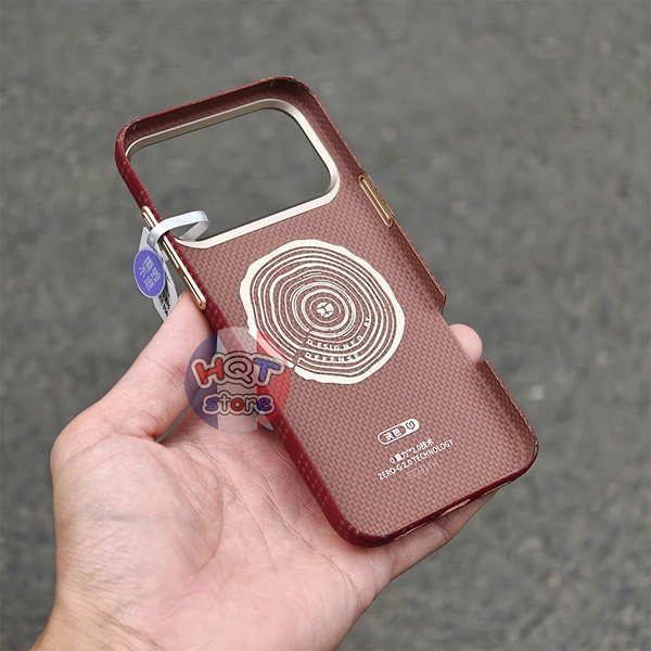 Ốp lưng sợi aramid Defense Wanjiang Red Zero Case iPhone 17 Pro Max