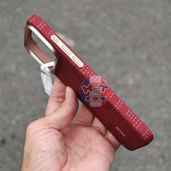 Ốp lưng sợi aramid Defense Wanjiang Red Zero Case iPhone 17 Pro Max