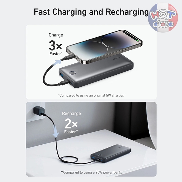 Pin sạc dự phòng Anker 535 PowerCore 20K 20000 mah PD 30w A1366