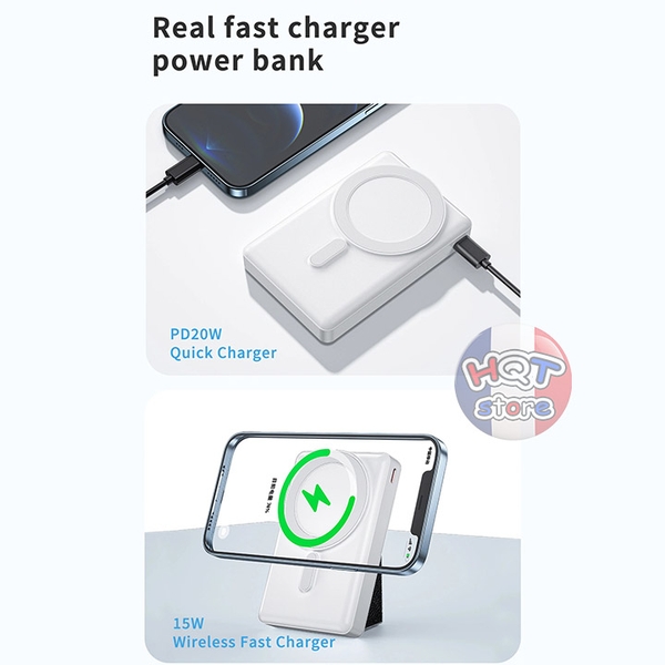 Pin sạc dự phòng Magsafe WiWU JC-20 Magnetic Wireless 10000 mah