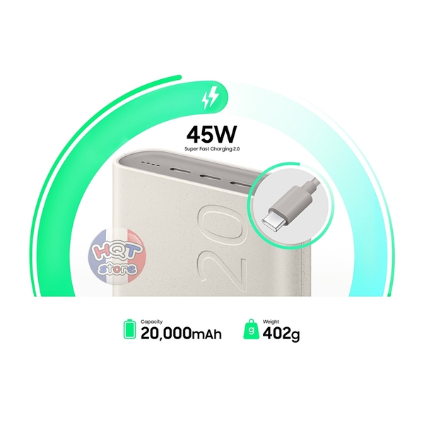 Pin sạc dự phòng sạc nhanh 45W Samsung EB-P4520 20000 mah
