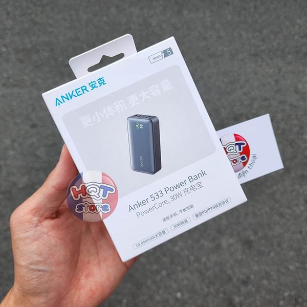 Pin sạc dự phòng sạc nhanh Anker 533 PowerCore 30W 10000 mah PD A1256