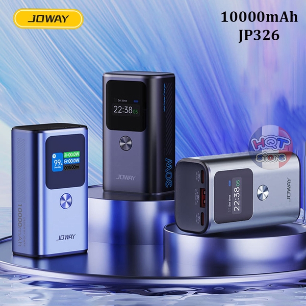 Pin sạc dự phòng sạc nhanh JOWAY JP326 PD 30W 10000 mah có màn hình
