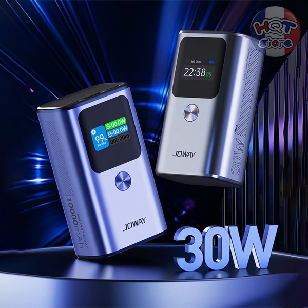 Pin sạc dự phòng sạc nhanh JOWAY JP326 PD 30W 10000 mah có màn hình
