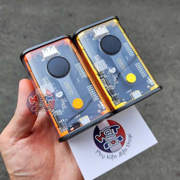 Pin sạc dự phòng trong suốt BYZ W90 20000mah PD 22.5W 20W sạc nhanh