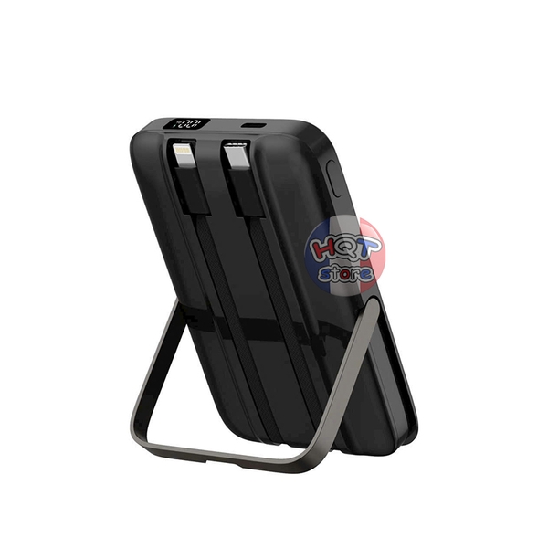 Pin sạc dự phòng không dây WiWU Pioneer Wi-P077 10000 mah có chân đế