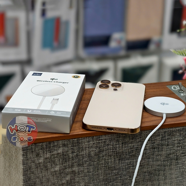 Sạc không dây Qi2 Magsafe WiWU Magnetic Wireless Charger 15W Wi-W029