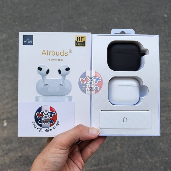 Tai nghe Bluetooth WiWU Airbuds 3 SE hỗ trợ sạc không dây (kèm ốp)