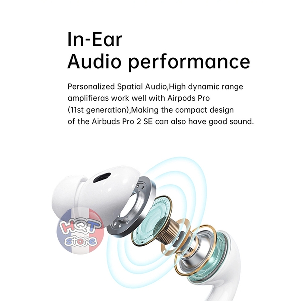 Tai nghe Bluetooth WiWU Airbuds Pro 2 SE HF Sound (tặng kèm ốp lưng)