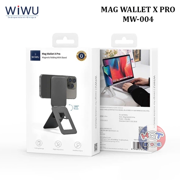 Ví da hít Magsafe cài thẻ WIWU Mag Wallet X Pro MW-004 cho iPhone