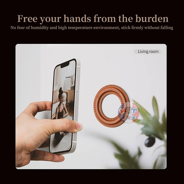 Vòng hít nam châm Nillkin SnapHold Magnetic Sticker (Vegan Leather)