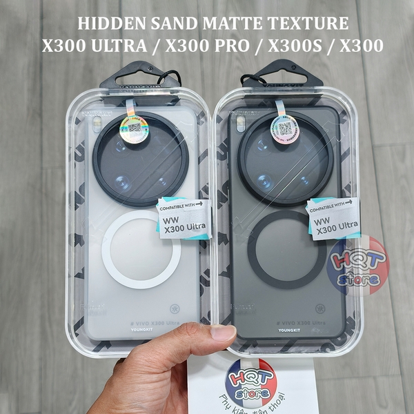Ốp Youngkit Hidden Sand Matte Texture Vivo X300 Ultra X300 Pro X300S