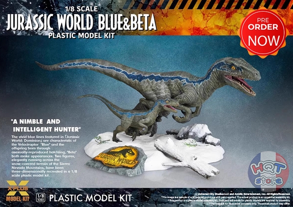 Mô hình lắp ráp khủng long Velociraptor Blue & Beta X-PLUS tỉ lệ 1/18