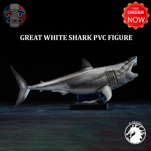 Mô hình Cá Mập Trắng Khổng Lồ Great White Shark W-Dragon tỉ lệ 1/18 32cm