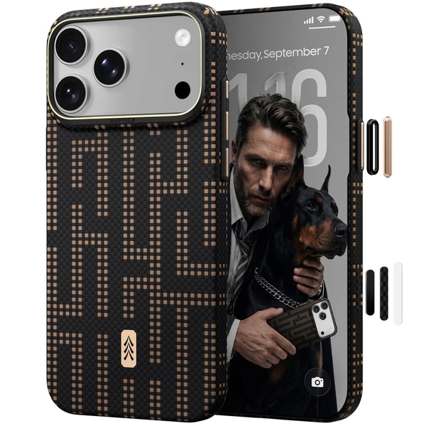 Ốp lưng Raptic Aramid Skin Grid Valor cho iPhone 18 Pro Max / 17