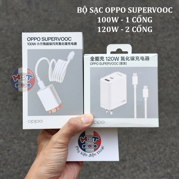 Bộ củ cáp sạc nhanh OPPO SuperVOOC 100W 120W GaN chính hãng