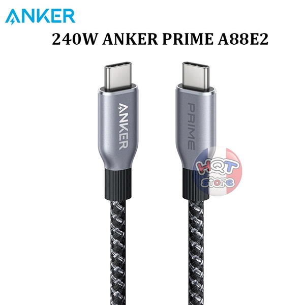 Cáp sạc nhanh C to C 240W ANKER Prime A88E2 dây dù chống đứt gãy