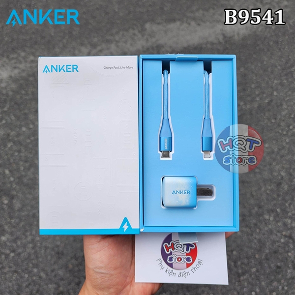 Combo bộ củ cáp sạc nhanh Anker Starway 20W B9541 C to Lightning