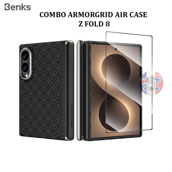 Combo Kính Ốp Benks ArmorGrid Air Case Samsung Z Fold 8