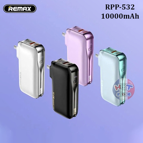 Củ sạc kiêm sạc dự phòng Remax Glory RPP-532 10000 mah PD 20W QC 22.5W