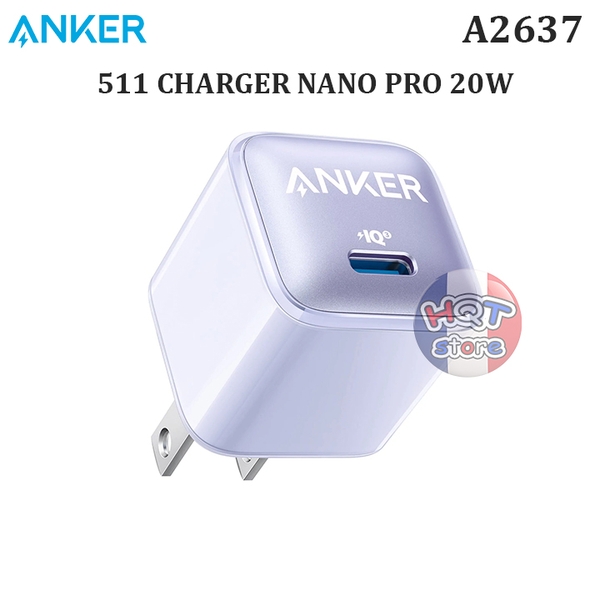 Củ sạc nhanh Anker 511 Charger Nano Pro 20W A2637 chính hãng