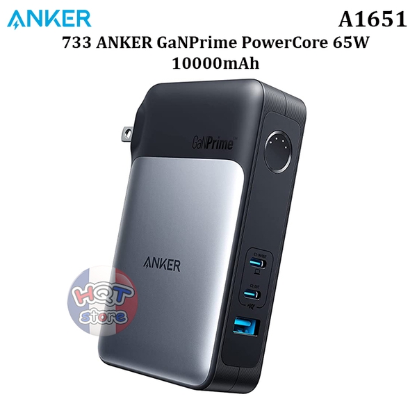 Củ sạc nhanh pin dự phòng Anker 733 GaNPrime PowerCore 65W 10000 A1651