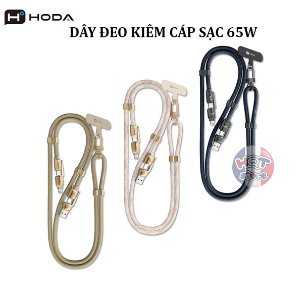 Dây đeo kiêm cáp sạc Hoda 65W All in 1 Quick Charging Cable Lanyard