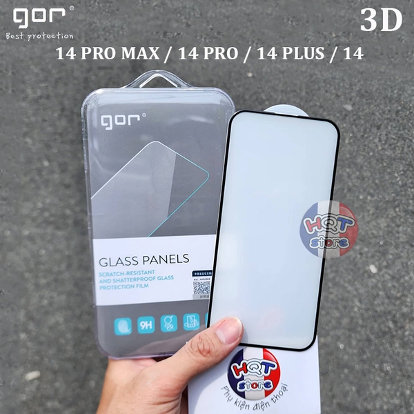 Kính cường lực full màn Gor 3D IPhone 14 Pro Max 14 Pro 14 Plus 14