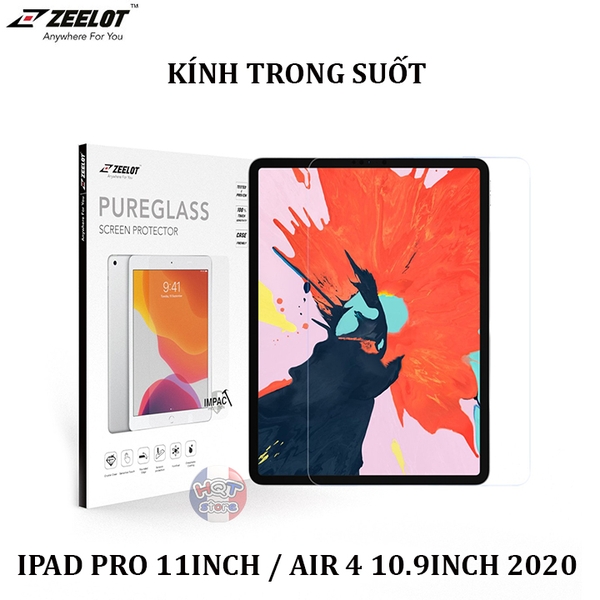 Kính cường lực ZEELOT CLEAR IPad Pro 11inch / Air 4 10.9inch 2020