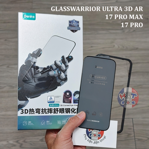 Kính Benks GlassWarrior Ultra 3D AR iPhone 17 Pro Max / 17 Pro